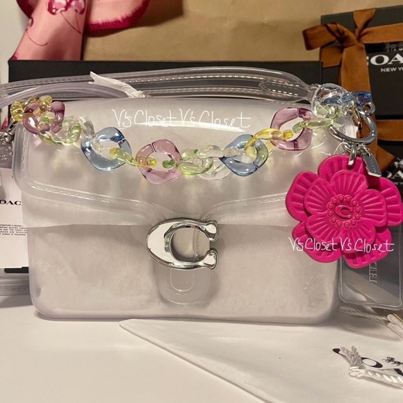 ❤️SOLD❤️🤗🤗Coach Clear Jelly Tabby Purse - Picture 1 of 12
